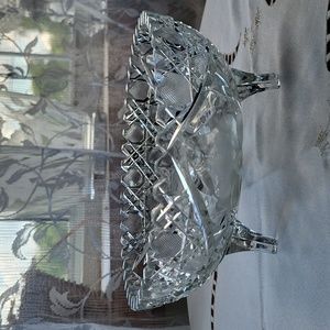 Vintage - Cut Glass Footed Serving Bowl
